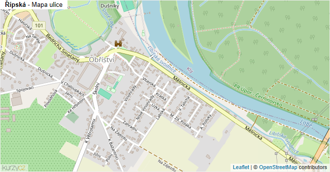 Řípská - mapa ulice