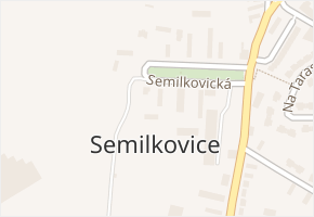 Semilkovice v obci Obříství - mapa části obce