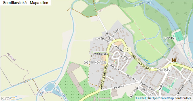 Semilkovická - mapa ulice