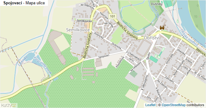 Spojovací - mapa ulice
