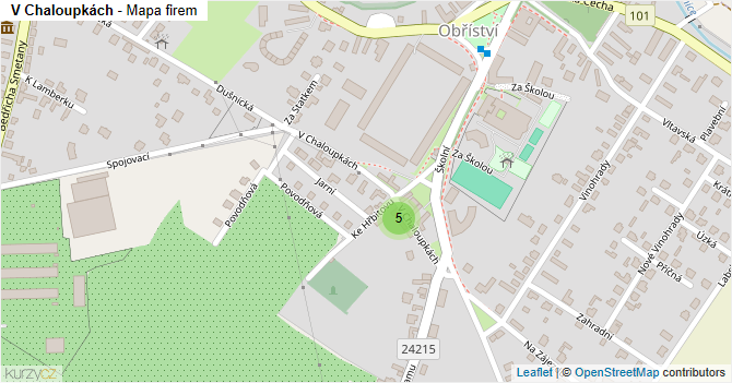 V Chaloupkách - mapa firem
