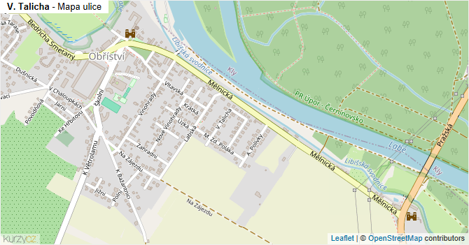 V. Talicha - mapa ulice