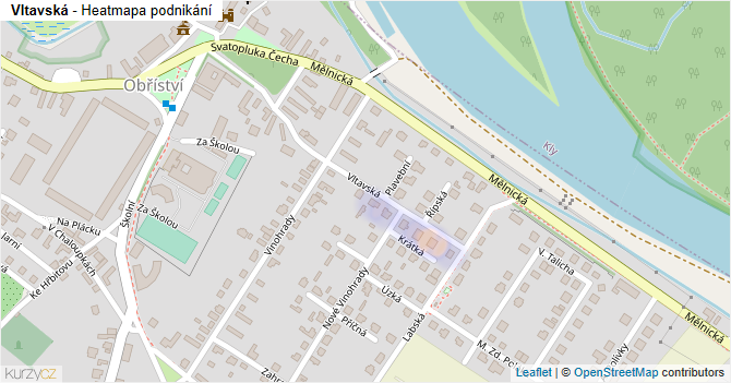 Vltavská - mapa podnikání