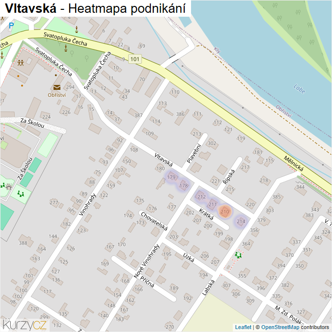 Mapa Vltavská - Firmy v ulici.