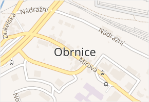 Obrnice v obci Obrnice - mapa části obce