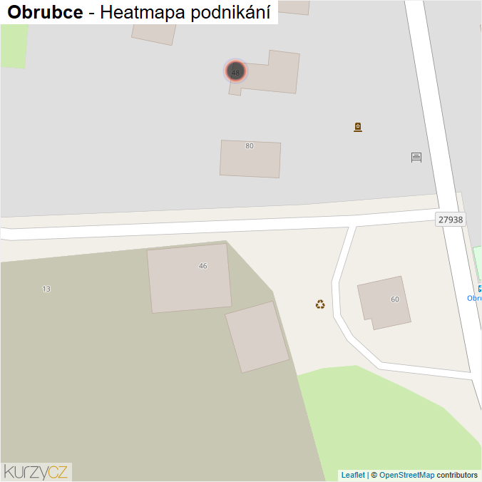 Mapa Obrubce - Firmy v obci.