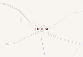 Obora v obci Obrubce - mapa části obce