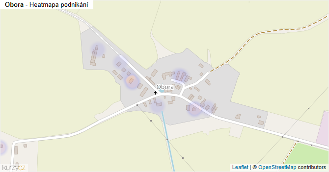 Obora - mapa podnikání