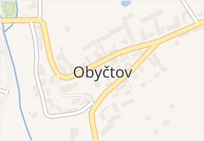 Obyčtov v obci Obyčtov - mapa části obce