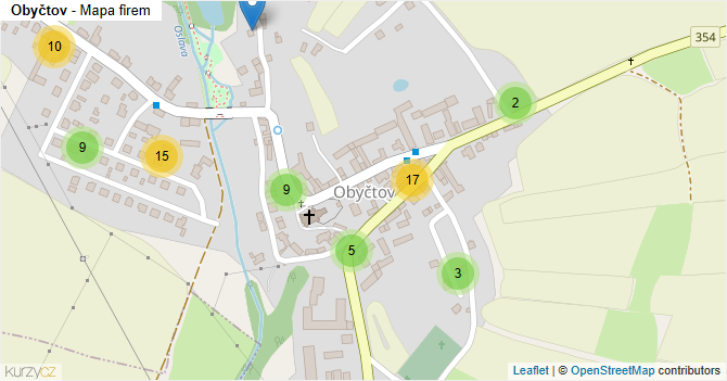 Obyčtov - mapa firem