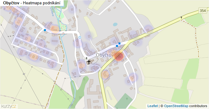 Obyčtov - mapa podnikání
