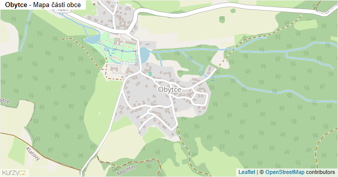Obytce - mapa části obce
