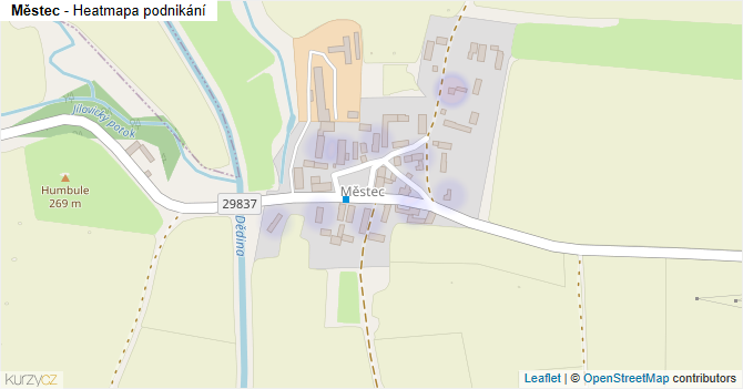 Městec - mapa podnikání