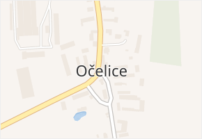 Očelice v obci Očelice - mapa části obce