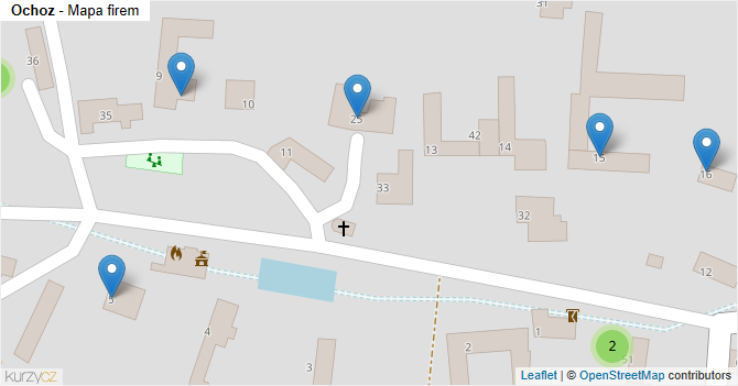 Ochoz - mapa firem