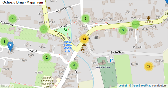 Ochoz u Brna - mapa firem