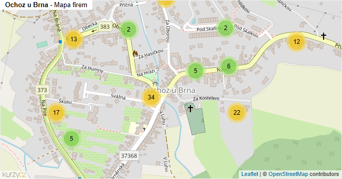 Ochoz u Brna - mapa firem