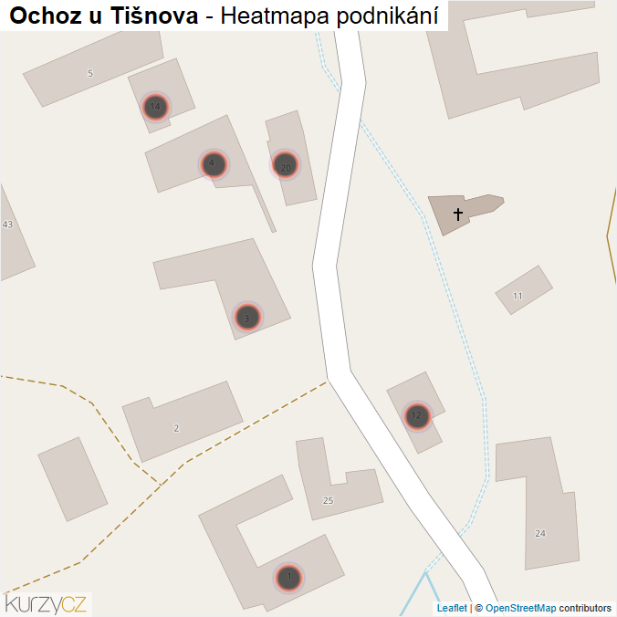 Mapa Ochoz u Tišnova - Firmy v obci.