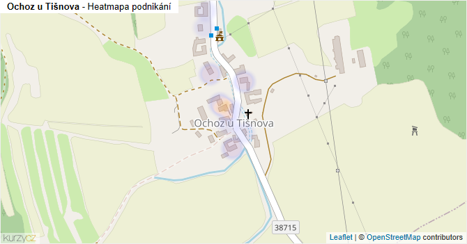 Ochoz u Tišnova - mapa podnikání