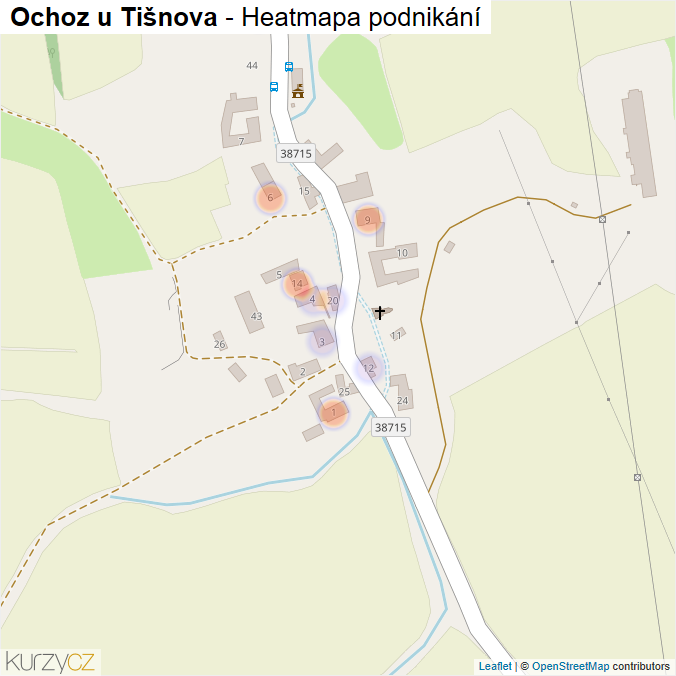 Mapa Ochoz u Tišnova - Firmy v části obce.