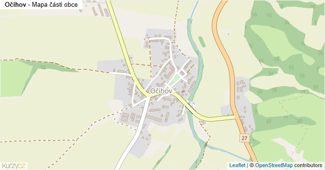 Očihov - mapa části obce