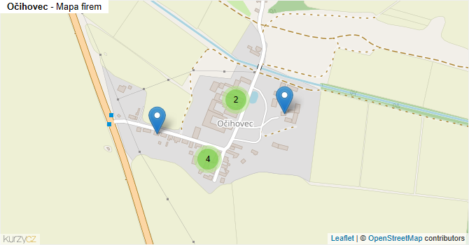 Očihovec - mapa firem