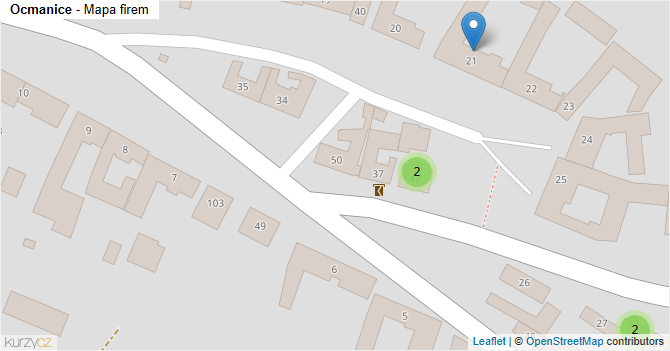 Ocmanice - mapa firem