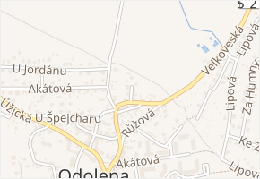 Boční v obci Odolena Voda - mapa ulice