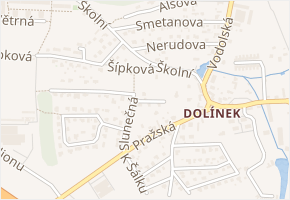 Do Zahrad v obci Odolena Voda - mapa ulice