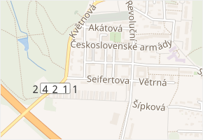 Kpt. Jaroše v obci Odolena Voda - mapa ulice