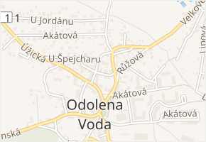 Na Vršku v obci Odolena Voda - mapa ulice