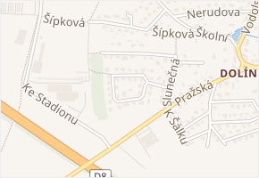 Na Zdolnici v obci Odolena Voda - mapa ulice