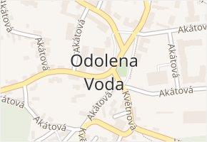 U Rybníka v obci Odolena Voda - mapa ulice