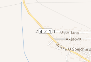 Úžická v obci Odolena Voda - mapa ulice