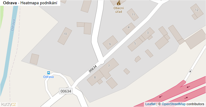 Odrava - mapa podnikání