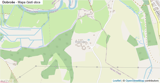 Dobroše - mapa části obce