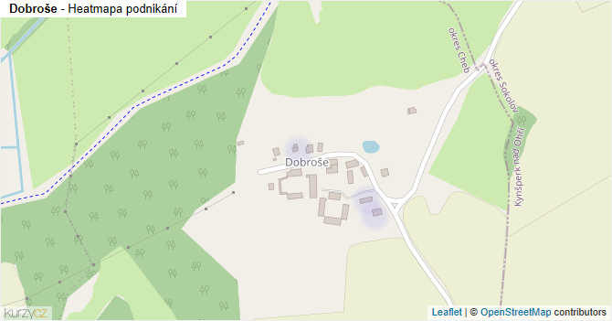 Dobroše - mapa podnikání