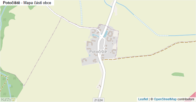Potočiště - mapa části obce