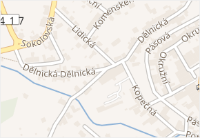 Dělnická v obci Odry - mapa ulice