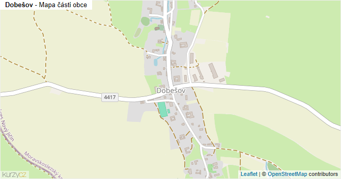 Dobešov - mapa části obce