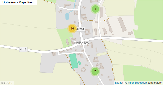 Dobešov - mapa firem