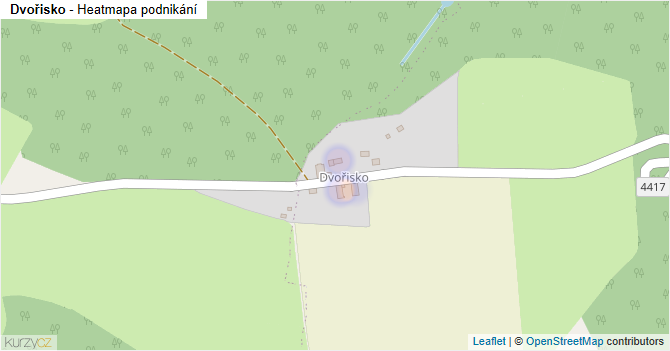 Dvořisko - mapa podnikání