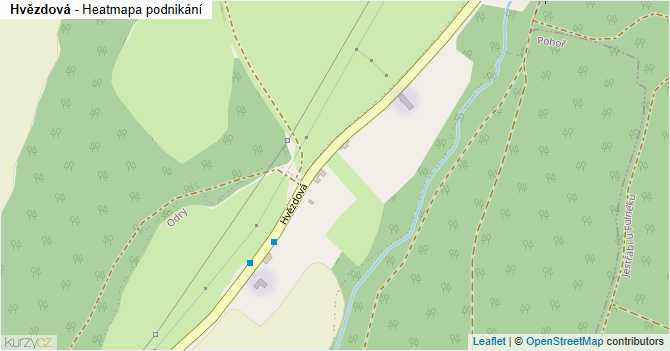 Hvězdová - mapa podnikání