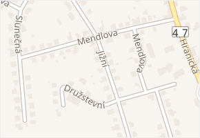 Jižní v obci Odry - mapa ulice