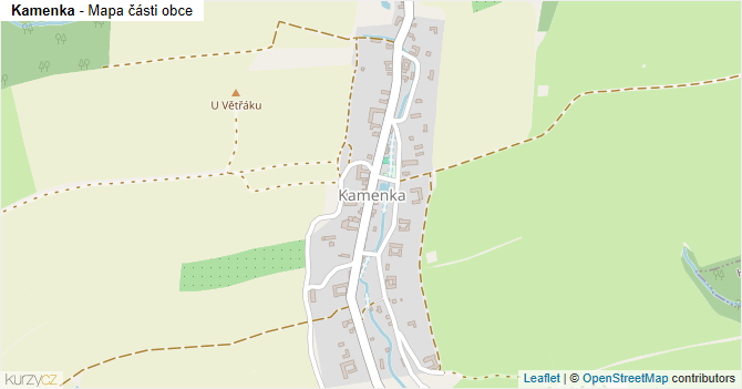 Kamenka - mapa části obce