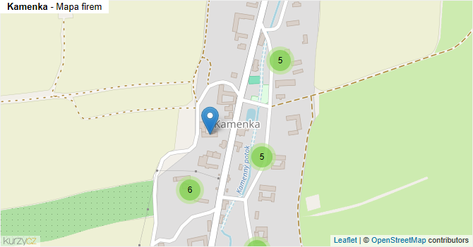 Kamenka - mapa firem