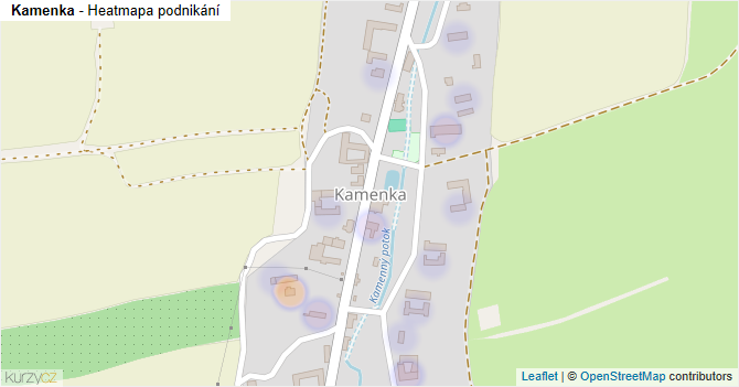Kamenka - mapa podnikání