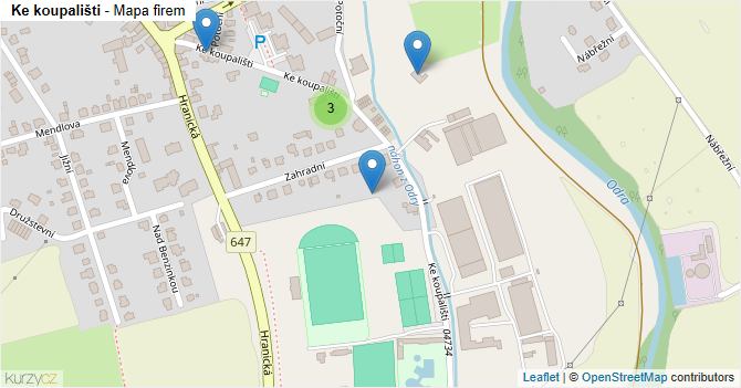 Ke koupališti - mapa firem
