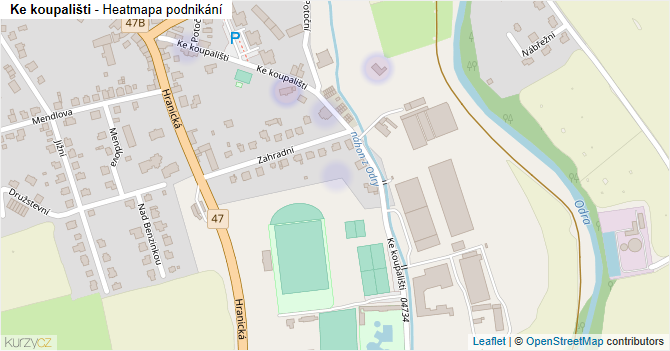 Ke koupališti - mapa podnikání