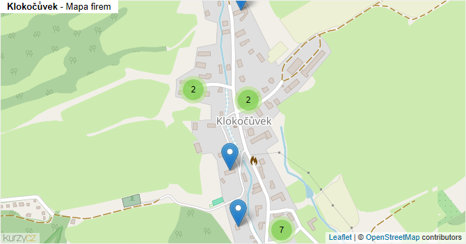 Klokočůvek - mapa firem